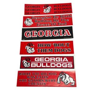 6 Vintage Georgia Bulldogs bumper stickers Decals